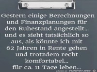 Frher in Rente gehen