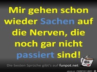 Auf die Nerven gehen