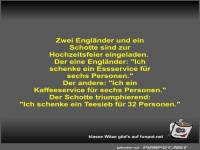 Zwei Engl�nder und ein Schotte sind zur Hochzeitsfeier...