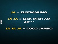 Humorvolle Bedeutungen von 'Ja'