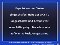 Papa eingeschlafen