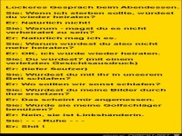 lockeres Gespräch beim Abendessen.......