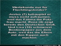 werte Kunde nur f�r Fl�chtlinge