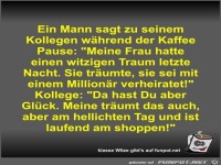 Ein Mann sagt zu seinem Kollegen w�hrend der Kaffee Pause