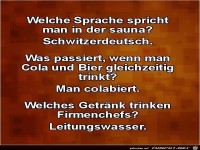 welche sprache spricht man in der sauna