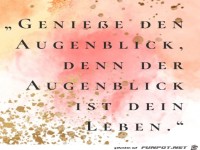 Geniee den Augenblick