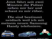 Polizei schaut zu mir r�ber