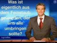 Feinstaubdiskussion in den Nachrichten