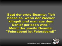 Sagt der erste Beamte