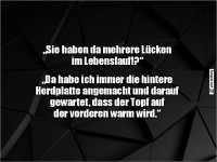 Wenn der Lebenslauf Pause macht