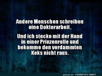 Keks-Dilemma statt Doktorarbeit