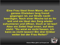Eine Frau l�sst ihren Mann