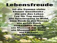 Lebensfreude und kleine Geschenke