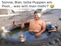 Sonne, Bier und Puppen - Spa� am Pool