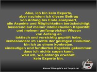 Also, ich bin kein Experte,