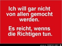 ich will gar nicht von allen.....