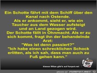 Ein Schotte fhrt mit dem Schiff 