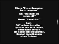 Lustiger Dialog �ber langsame Computer