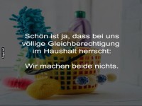 Gleichberechtigung im Haushalt