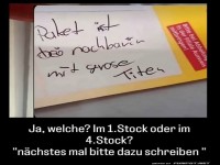 Paket beim Nachbarn - Welcher war's nochmal?