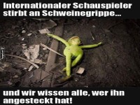 Gr�ner Schauspieler im Grippe-Mysterium!