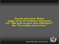 Gerade mit meiner Mutter wegen eines PC-Problems telefoniert