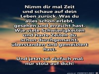 Schau in dein Leben zurueck