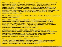 Eine Blondine kommt berraschend nach Hause