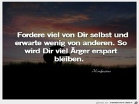 Fordere viel von dir