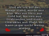 Als ich auf der Waage stand