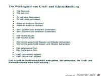 Wichtigkeit der Groß -, und Kleinschreibung