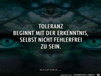 Toleranz beginnt