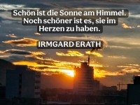 Sonnenuntergang mit inspirierendem Zitat