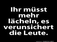 Mehr Lächeln für Verunsicherung