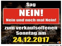Kein Verkaufsoffenen Sonntag 24.12.17
