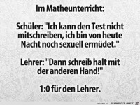 1:0 f�r den Lehrer
