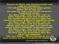 Kommt ein Mann zum Kostmverleih und sagt zur Verleiherin