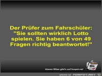 Der Pr�fer zum Fahrsch�ler