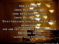 Wir streiten �ber Kleinigkeiten