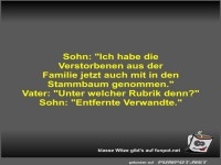 Sohn: Ich habe die Verstorbenen aus der Familie jetzt auch