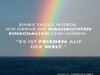 Wunsch nach Frieden in den Nachrichten