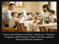 Familienessen im Restaurant