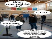 Wahlkabinenwitz: CDU und Insolvenzen