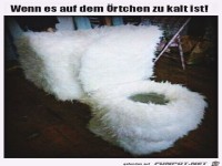 Wenn es kalt auf dem Klo ist