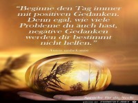 Beginne den Tag immer mit posetiven Gedanken