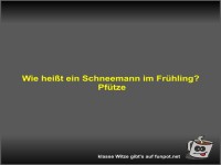 Wie heit ein Schneemann im Frhling?