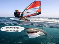 Fliegender Lieferservice auf dem Meer