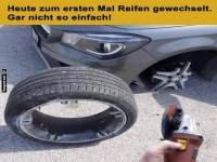 Radwechsel mal anders: Profi am Werk!