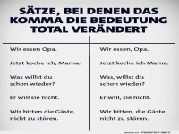 Komma-Katastrophen: Opa und die Pasta