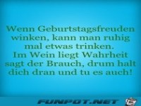 wenn Geburtstagsfreuden winken 